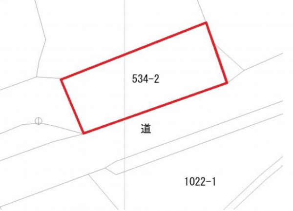 岡山市北区下足守、土地の間取り画像です
