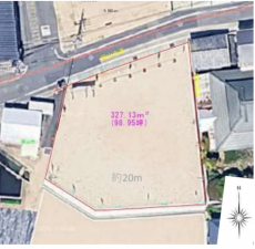岡山市北区津島福居、土地の間取り画像です