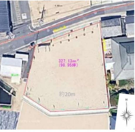 岡山市北区津島福居、土地の間取り画像です