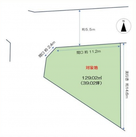 岡山市北区万成西町、土地の間取り画像です