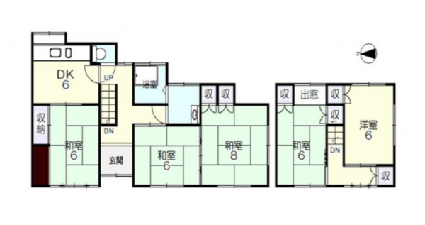岡山市北区建部町中田、中古一戸建ての間取り画像です