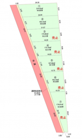 岡山市北区白石、土地の間取り画像です