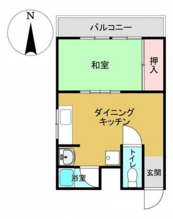 岡山市北区内山下、マンションの間取り画像です
