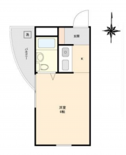 岡山市北区清心町、マンションの間取り画像です