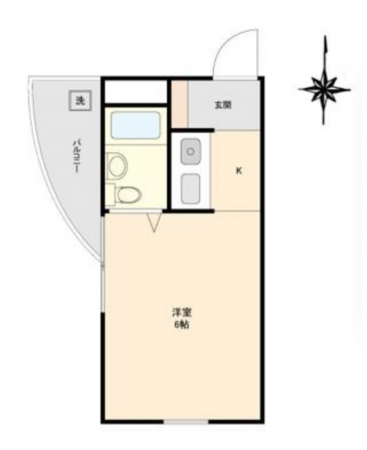 岡山市北区清心町、マンションの間取り画像です