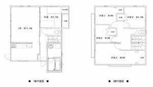 岡山市北区平野、中古一戸建ての間取り画像です