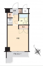 岡山市北区大供、マンションの間取り画像です
