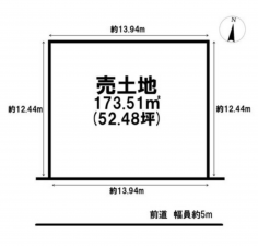岡山市北区庭瀬、土地の間取り画像です