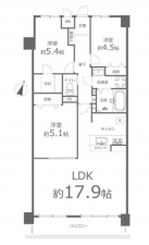 岡山市北区西之町、マンションの間取り画像です