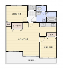 岡山市北区大元駅前、マンションの間取り画像です