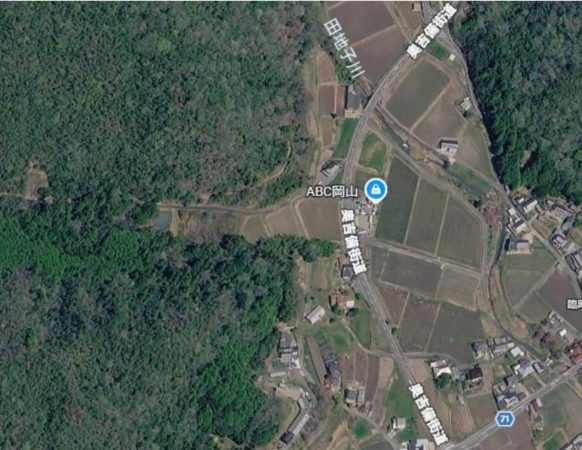 岡山市北区建部町富沢、土地の画像です
