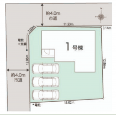 岡山市北区白石、新築一戸建ての画像です