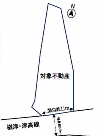 岡山市北区佐山、土地の間取り画像です