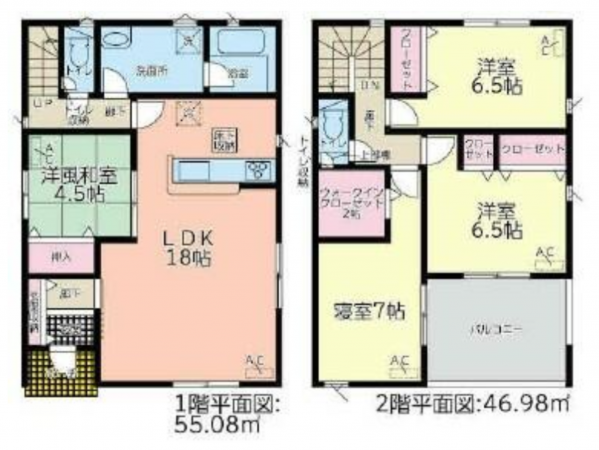 安城市和泉町、新築一戸建ての間取り画像です