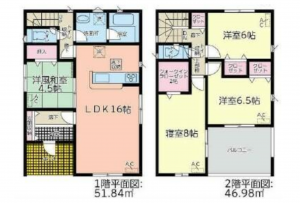 安城市和泉町、新築一戸建ての間取り画像です