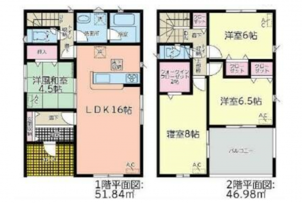 安城市和泉町、新築一戸建ての間取り画像です