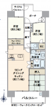 安城市今池町、マンションの間取り画像です