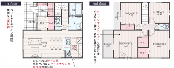 安城市二本木町、新築一戸建ての間取り画像です