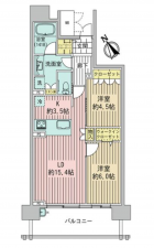 安城市今池町、マンションの間取り画像です