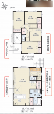 安城市東栄町、新築一戸建ての間取り画像です