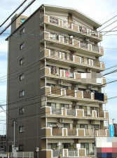 安城市箕輪町、マンションの外観画像です