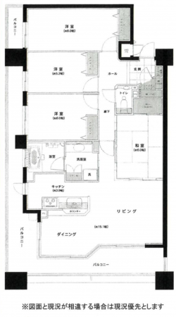 安城市御幸本町、マンションの間取り画像です