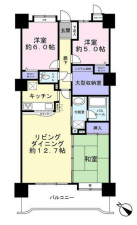 安城市横山町、マンションの間取り画像です