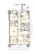 安城市東栄町、マンションの間取り画像です