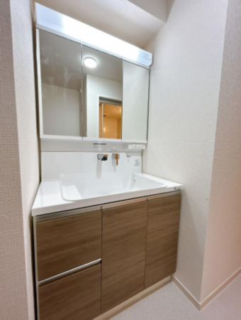 安城市三河安城本町、マンションの洗面画像です