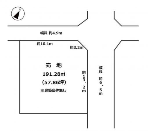 安城市里町、土地の間取り画像です