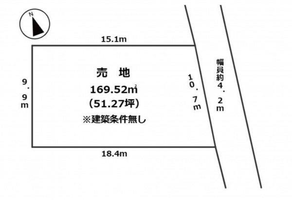 安城市篠目町、土地の画像です