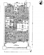 安城市住吉町、マンションの間取り画像です
