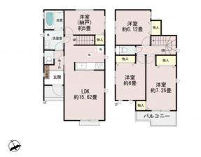 安城市美園町、新築一戸建ての間取り画像です
