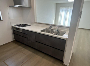安城市美園町、新築一戸建てのキッチン画像です