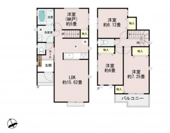 安城市美園町、新築一戸建ての間取り画像です