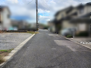 安城市里町、土地の前面道路を含む現地写真画像です