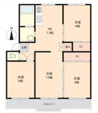 安城市今本町、マンションの間取り画像です
