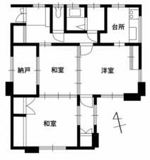 安城市古井町、中古一戸建ての間取り画像です
