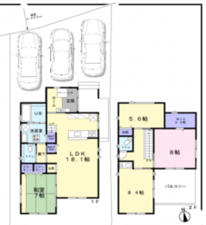 安城市安城町、中古一戸建ての間取り画像です