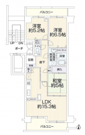 安城市今池町、マンションの間取り画像です