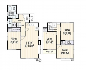 安城市小川町、中古一戸建ての間取り画像です