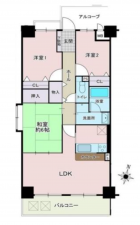 安城市三河安城本町、マンションの間取り画像です