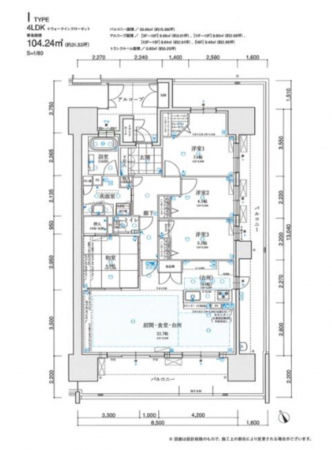 安城市末広町、マンションの間取り画像です