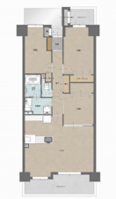 安城市今池町、マンションの間取り画像です