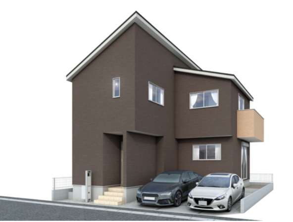安城市今池町、新築一戸建ての完成予想図（外観）画像です