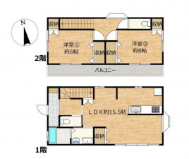 安城市古井町、中古一戸建ての間取り画像です