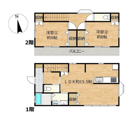 安城市古井町、中古一戸建ての間取り画像です