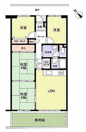 安城市東別所町、マンションの間取り画像です