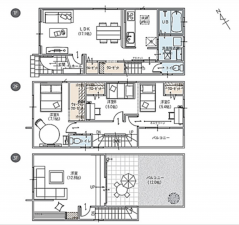 安城市百石町、新築一戸建ての間取り画像です