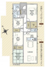 安城市東端町、新築一戸建ての間取り画像です